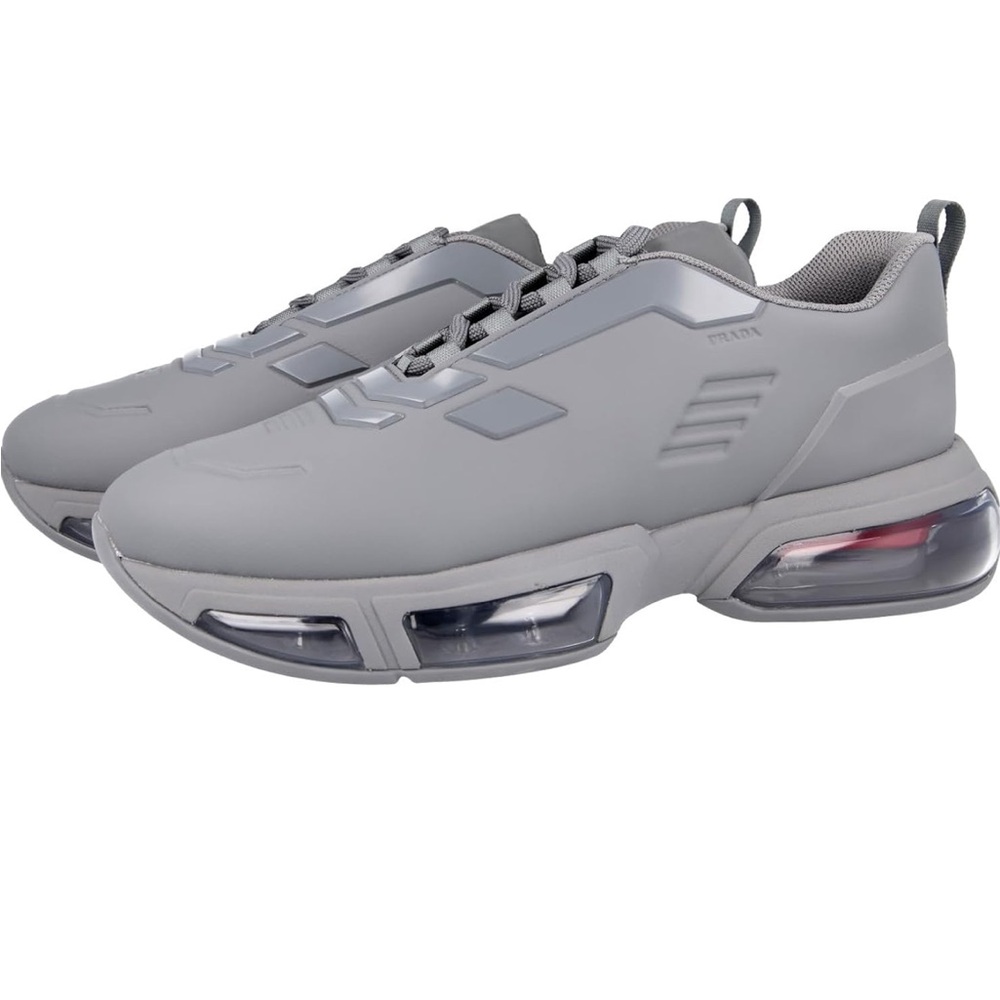 Prada Men's 4E3540 Grey Fabric Air Sole Sneaker Size US 10